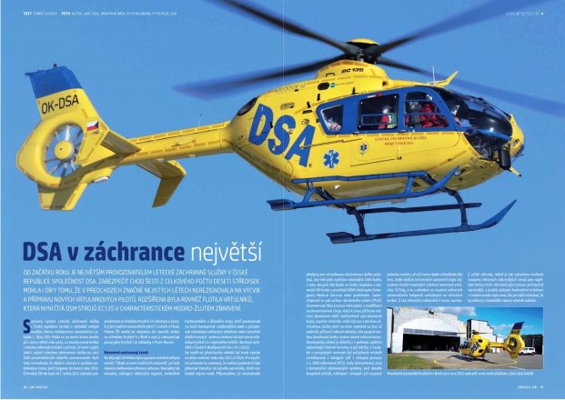 Článek časopisu Letectví a kosmonautika: DSA v záchrance největší